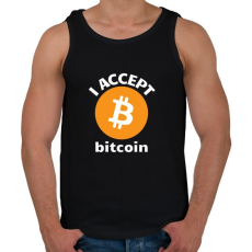 PRINTFASHION bitcoin6 - Férfi atléta - Fekete