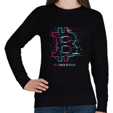 PRINTFASHION BITCOIN 4 EVER 31 - Női pulóver - Fekete női pulóver, kardigán