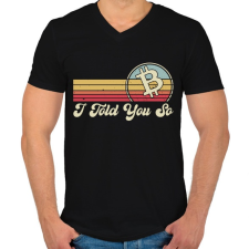 PRINTFASHION BITCOIN 4 EVER 34 - Férfi V-nyakú póló - Fekete férfi póló