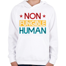 PRINTFASHION BITCOIN 4 EVER 47 - Gyerek kapucnis pulóver - Fehér gyerek pulóver, kardigán