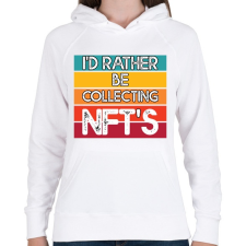 PRINTFASHION BITCOIN 4 EVER 48 - Női kapucnis pulóver - Fehér női pulóver, kardigán