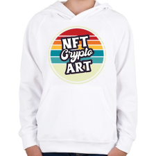 PRINTFASHION BITCOIN 4 EVER 49 - Gyerek kapucnis pulóver - Fehér gyerek pulóver, kardigán