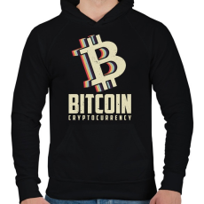 PRINTFASHION BITCOIN 4 EVER 51 - Férfi kapucnis pulóver - Fekete
