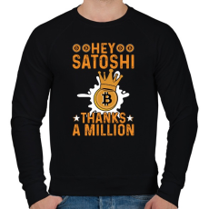 PRINTFASHION BITCOIN 4 EVER 52 - Férfi pulóver - Fekete