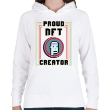 PRINTFASHION BITCOIN 4 EVER 53 - Női kapucnis pulóver - Fehér női pulóver, kardigán