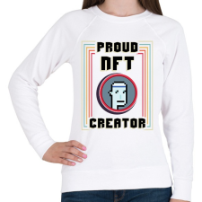 PRINTFASHION BITCOIN 4 EVER 53 - Női pulóver - Fehér női pulóver, kardigán