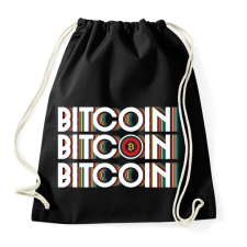 PRINTFASHION BITCOIN 4 EVER 54 - Sportzsák, Tornazsák - Fekete tornazsák