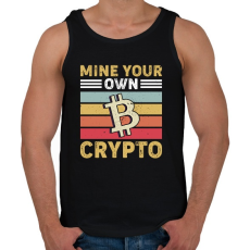 PRINTFASHION BITCOIN 4 EVER 56 - Férfi atléta - Fekete