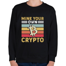 PRINTFASHION BITCOIN 4 EVER 56 - Gyerek pulóver - Fekete gyerek pulóver, kardigán