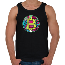 PRINTFASHION BITCOIN 4 EVER 69 - Férfi atléta - Fekete atléta, trikó