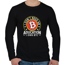 PRINTFASHION BITCOIN 4 EVER 70 - Férfi hosszú ujjú póló - Fekete férfi póló