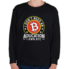 PRINTFASHION BITCOIN 4 EVER 70 - Gyerek pulóver - Fekete gyerek pulóver, kardigán
