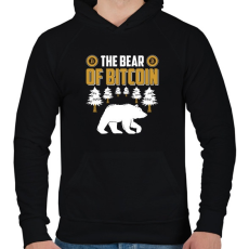 PRINTFASHION BITCOIN 4 EVER 75 - Férfi kapucnis pulóver - Fekete