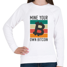 PRINTFASHION BITCOIN 4 EVER 82 - Női pulóver - Fehér