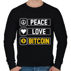 PRINTFASHION BITCOIN 4 EVER 8 - Férfi pulóver - Fekete