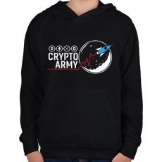 PRINTFASHION BITCOIN 4 EVER 91 - Gyerek kapucnis pulóver - Fekete