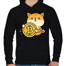 PRINTFASHION BITCOIN 4EVER 16 - Férfi kapucnis pulóver - Fekete női pulóver, kardigán