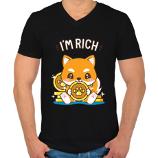 PRINTFASHION BITCOIN 4EVER 24 - Férfi V-nyakú póló - Fekete