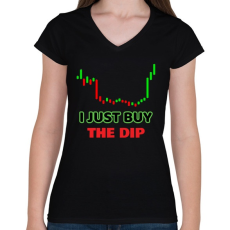 PRINTFASHION BITCOIN 4EVER 25 - Női V-nyakú póló - Fekete