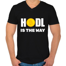 PRINTFASHION BITCOIN 4EVER 26 - Férfi V-nyakú póló - Fekete férfi póló