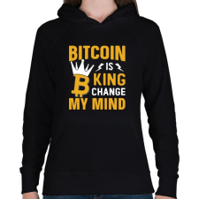 PRINTFASHION BITCOIN 4EVER 4 - Női kapucnis pulóver - Fekete női pulóver, kardigán