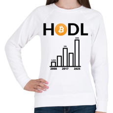 PRINTFASHION bitcoin chart - Női pulóver - Fehér