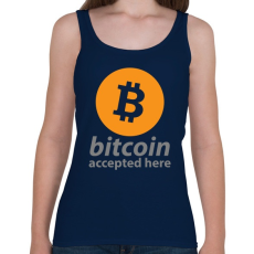 PRINTFASHION Bitcoin elfogadó - Női atléta - Sötétkék