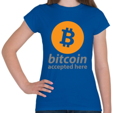 PRINTFASHION Bitcoin elfogadó - Női póló - Királykék női póló