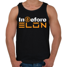 PRINTFASHION bitcoin Elon Musk - Férfi atléta - Fekete