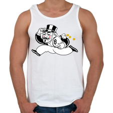 PRINTFASHION Bitcoin - Férfi atléta - Fehér atléta, trikó