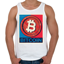 PRINTFASHION Bitcoin - Férfi atléta - Fehér atléta, trikó
