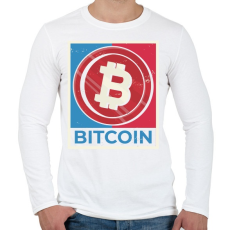 PRINTFASHION Bitcoin - Férfi hosszú ujjú póló - Fehér