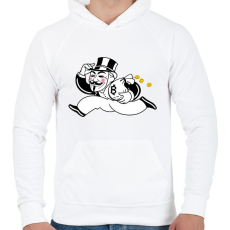 PRINTFASHION Bitcoin - Férfi kapucnis pulóver - Fehér