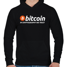 PRINTFASHION Bitcoin - Férfi kapucnis pulóver - Fekete férfi pulóver, kardigán