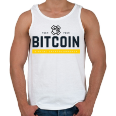 PRINTFASHION Bitcoin forever - Férfi atléta - Fehér