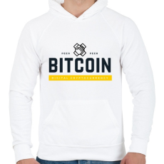 PRINTFASHION Bitcoin forever - Férfi kapucnis pulóver - Fehér