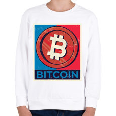 PRINTFASHION Bitcoin - Gyerek pulóver - Fehér
