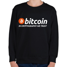 PRINTFASHION Bitcoin - Gyerek pulóver - Fekete