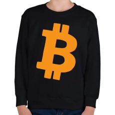 PRINTFASHION bitcoin - Gyerek pulóver - Fekete