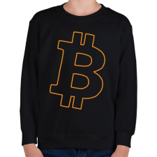 PRINTFASHION bitcoin - Gyerek pulóver - Fekete gyerek pulóver, kardigán