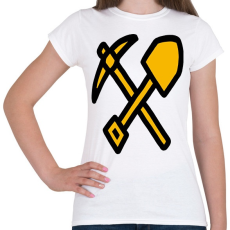 PRINTFASHION Bitcoin hálózat Felhőbányászat Kriptovaluta - Női póló - Fehér