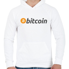 PRINTFASHION bitcoin logo - Férfi kapucnis pulóver - Fehér