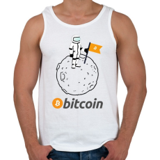 PRINTFASHION bitcoin moon - Férfi atléta - Fehér