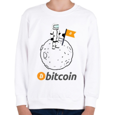PRINTFASHION bitcoin moon - Gyerek pulóver - Fehér