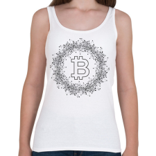 PRINTFASHION Bitcoin - Női atléta - Fehér női trikó