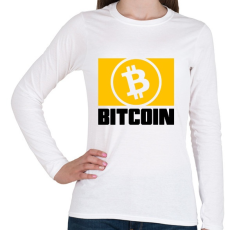PRINTFASHION Bitcoin - Női hosszú ujjú póló - Fehér