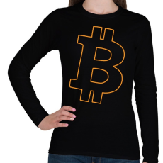 PRINTFASHION bitcoin - Női hosszú ujjú póló - Fekete