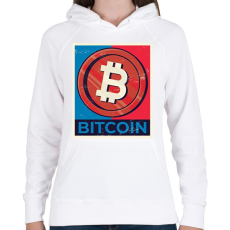 PRINTFASHION Bitcoin - Női kapucnis pulóver - Fehér