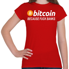 PRINTFASHION Bitcoin - Női póló - Piros