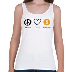PRINTFASHION Bitcoin Peace - Női atléta - Fehér